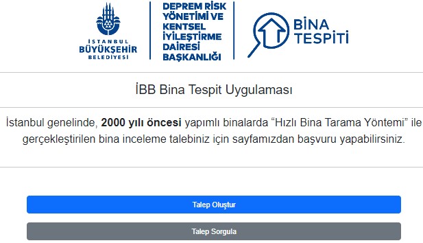 Bina hasar tespit başvurusu